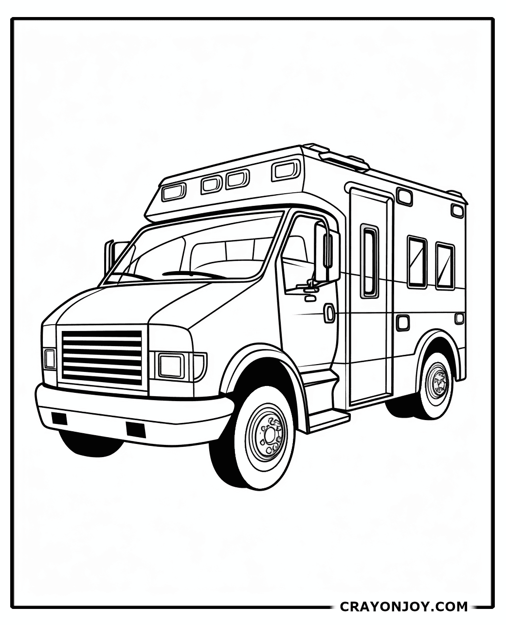 Free Printable Ambulance Coloring Pages for Kids and Adults