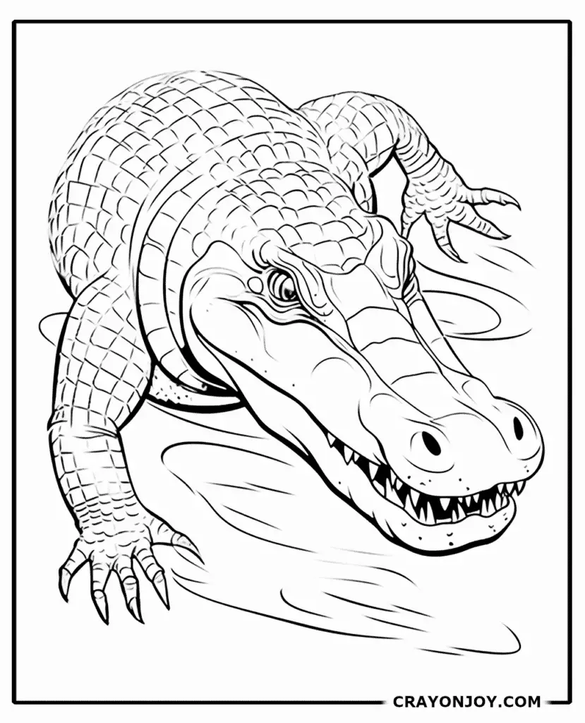 Caiman Coloring Pages