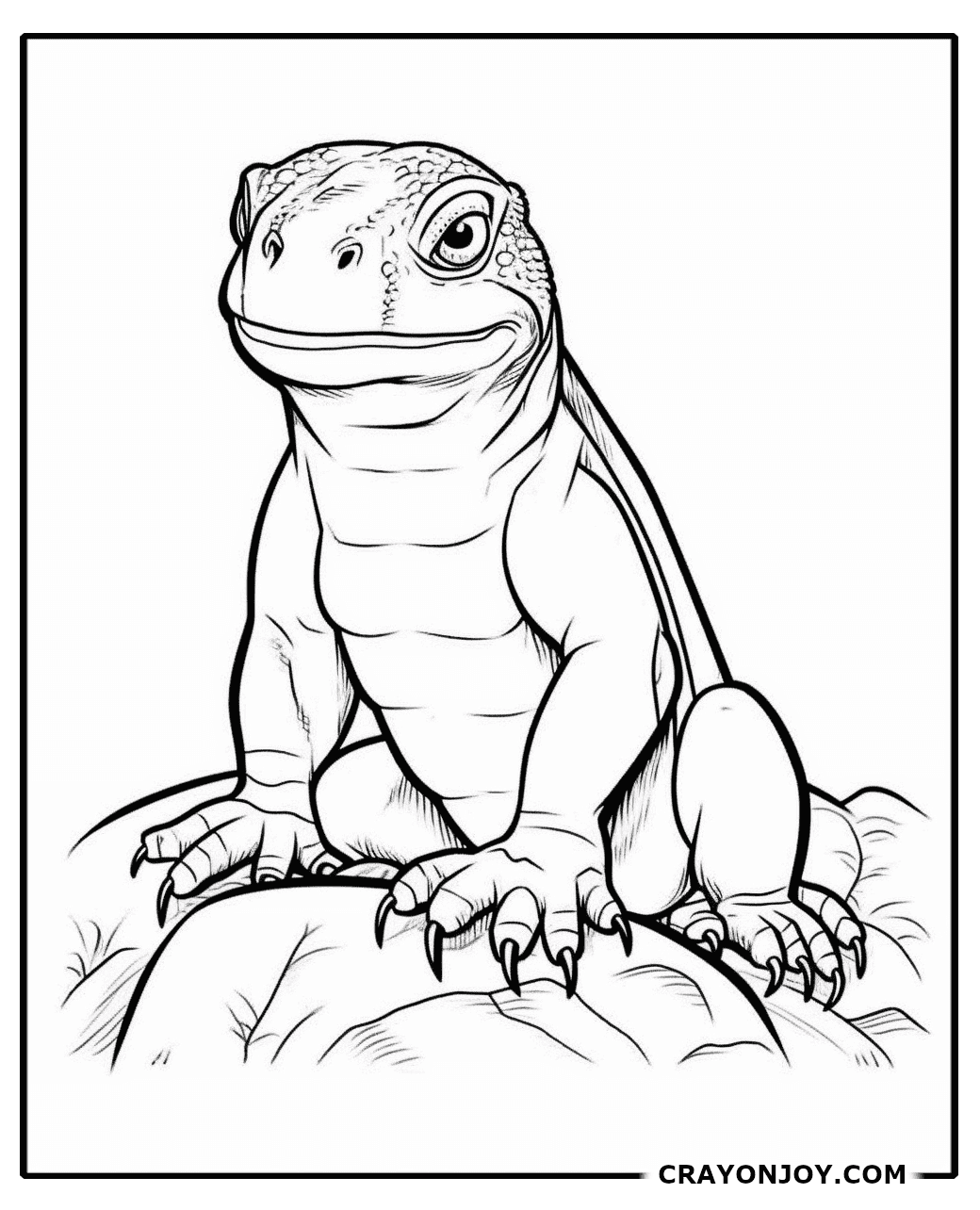 Free Printable Komodo Dragon Coloring Pages for Kids & Adults