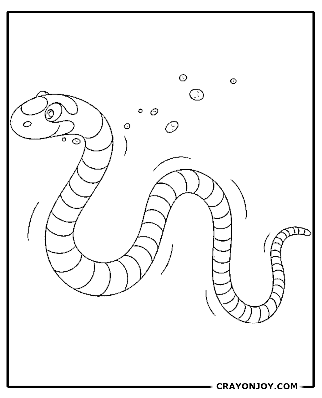 Free Printable Water Snake Coloring Pages