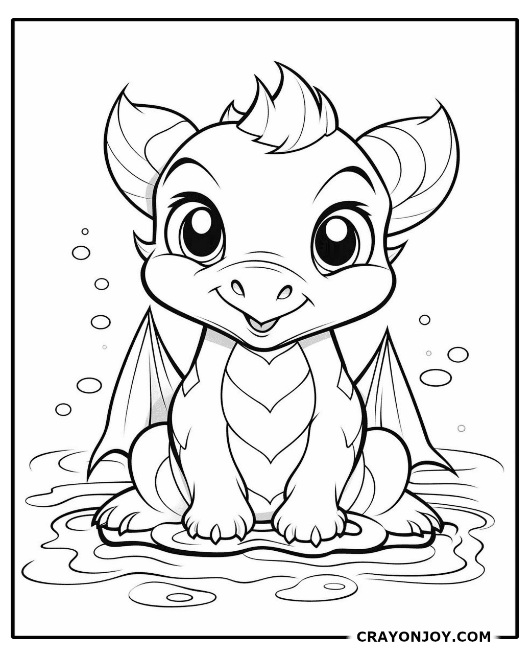 Free Printable Water Dragon Coloring Pages for Kids & Adults