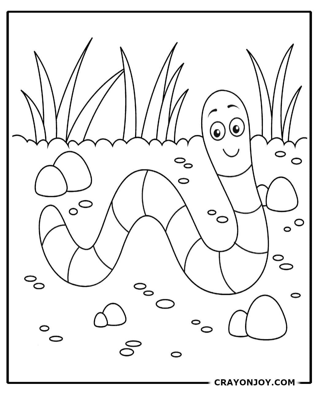 Free Printable Earthworm Coloring Pages for Kids & Adults