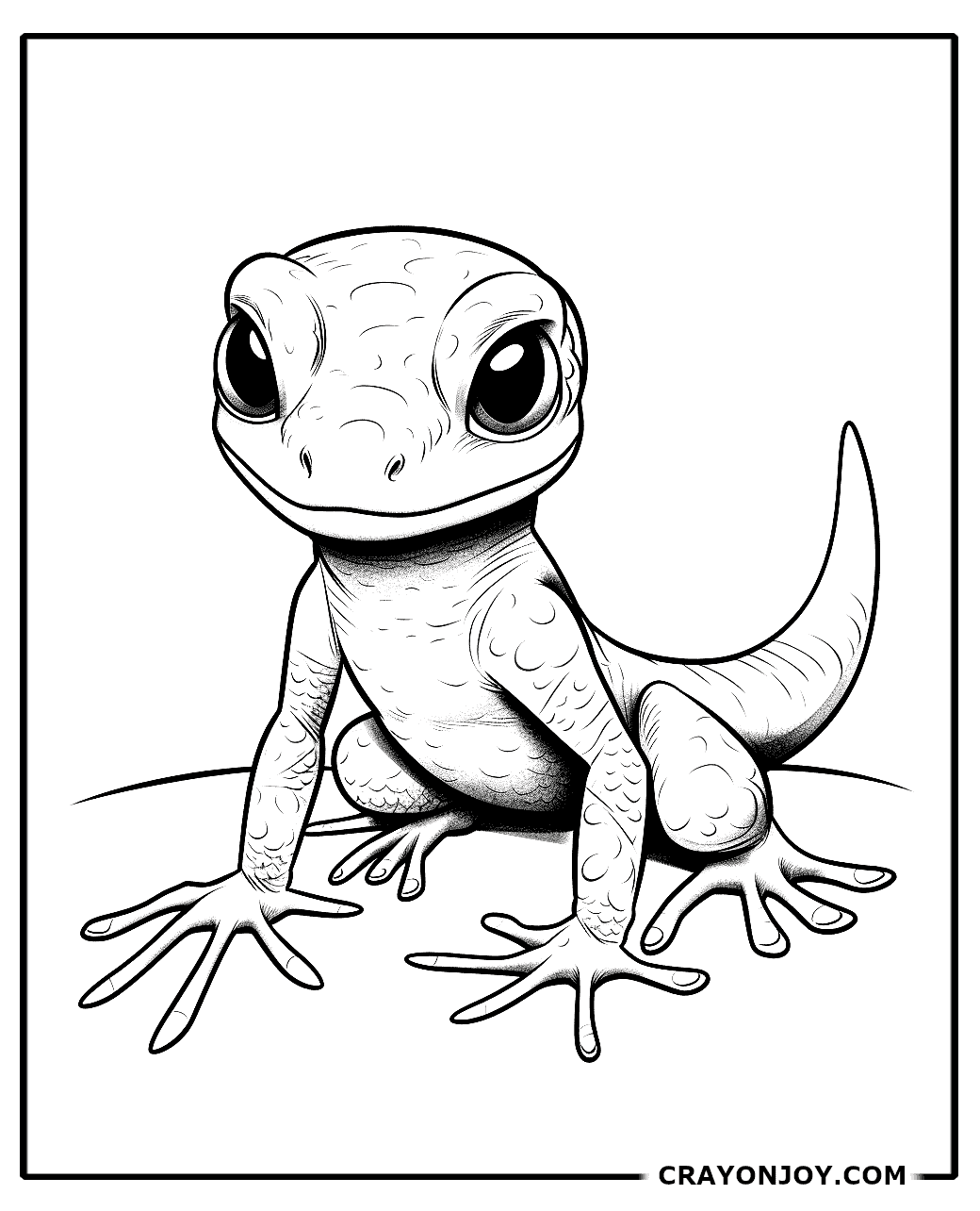 Free Printable Gecko Coloring Pages for Kids & Adults