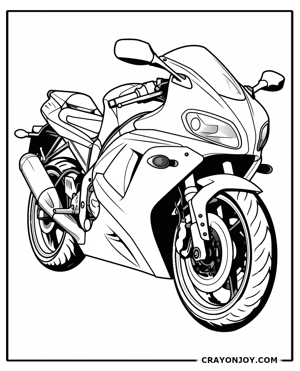 Free Printable Motorcycle Coloring Pages for Kids and Adults