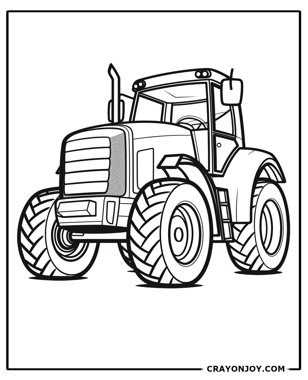 Free Printable Tractor Coloring Pages for Kids and Adults