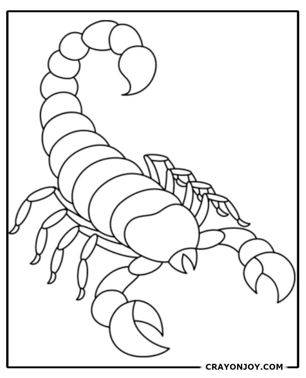 Scorpion Coloring Pages: Free Printable Designs for Kids and Adults